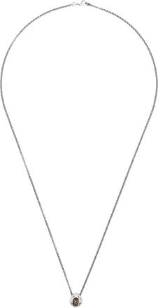 Rosa Maria Sterling zilveren halsketting met diamant - Zwart