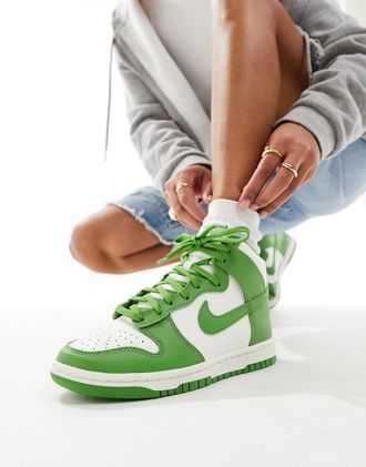 Nike Dunk - Sneakers alte color verde clorofilla e bianco