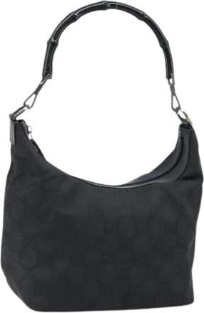 Gucci Pre-owned Nylon Schoudertas - Dames - Vintage Schoudertas - Zwart - ONE Size - Nylon - Vintage
