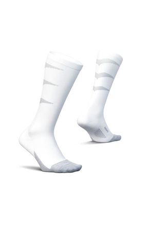Feetures Graduated Compression Light Cushion Knee High Compression Socks in White at Nordstrom, Size X-Large