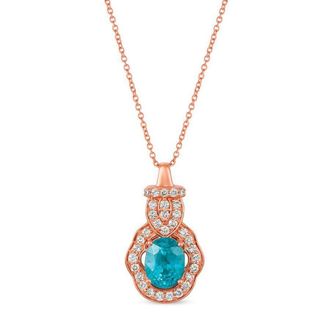 Le Vian Ladies Blueberry Zircon Necklaces set in 14K Strawberry Gold