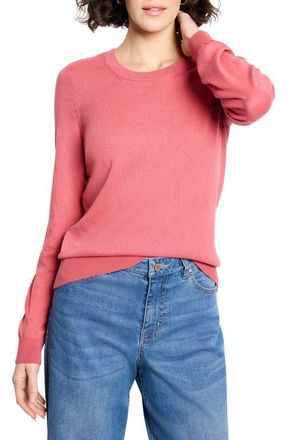 Nic+Zoe Pure Cotton Crewneck Sweater in Cranberry at Nordstrom, Size X-Large