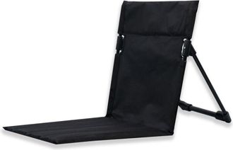 OEM Silla Plegable - Tubo De Acero Negro - Respaldo Ajustable - Para Playa Jard&iacute;n C&eacute;sped - 39,5 X 38,5 X 41,5 Cm - 1 Unidad