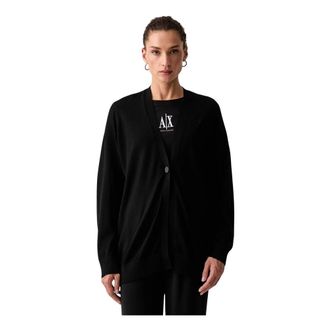 A|X Armani Exchange Truien & Vesten, Dames, Zwart, L, Cardigans