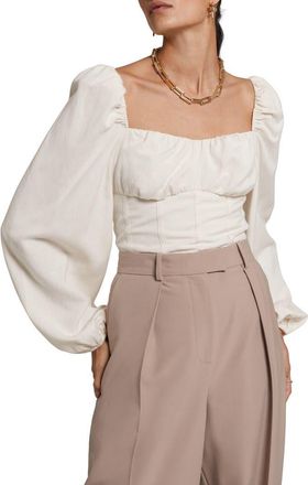 & Other Stories Heart Shaped Blouse in White at Nordstrom Rack, Size 10