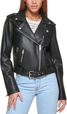 Levi's oversize faux leather moto jacket online