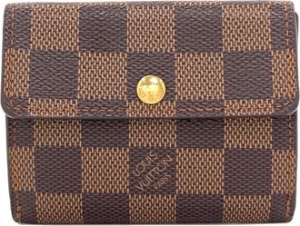 Louis Vuitton Damier Damier Canvas Ebene Damier Canvas Coin Purse/Coin Case (Pre-Owned)