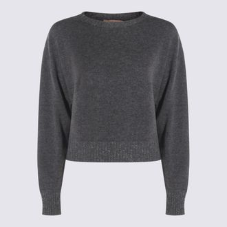 Twin-Set Sweaters Medium Mel. Grey/Argento Lurex-Donna