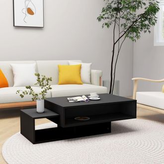 vidaXL Mesa De Centro Madera Ingenier&iacute;a Negra 105x55x32 Cm Vidaxl