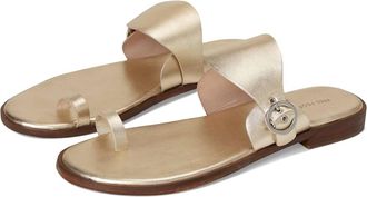 Free People Womens Barcelona Slip-On Sandals In Gold