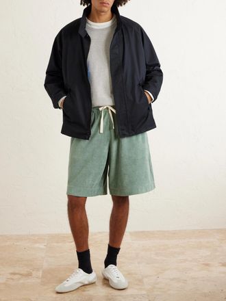 Jil Sander Straight-Leg Cotton-Terry Drawstring Shorts
