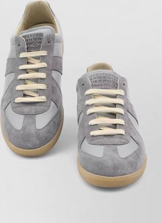 Maison Margiela replica low top suede leather sneakers