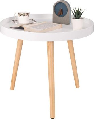 Woltu Mesilla Auxiliar Mesitas De Noche Mesa De Centro Para Sof&aacute; Mesa Para Cama Caf&eacute; Dormitorio Madera Mdf Blanco 50 X 50 X 44cm - Woltu