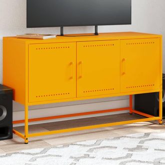 Berkfield Home TV Cabinet Mustard Yellow 100.5x39x60.5 cm Steel