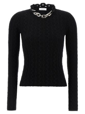 Paco Rabanne Black Wool Womens Cardigan