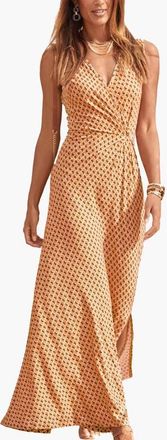 Lascana Womens Knot Detail Maxi Dress in Orange Brown at Nordstrom, Size 10