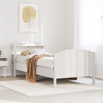 vidaXL Vidaxl - Estructura De Cama Sin Colch&oacute;n Madera De Pino Blanca 90x200 Cm