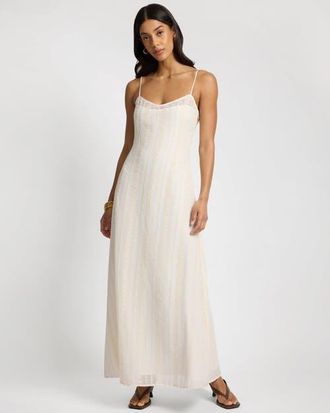 Onia Overlay Slip Dress in Off White/natural at Nordstrom, Size 4