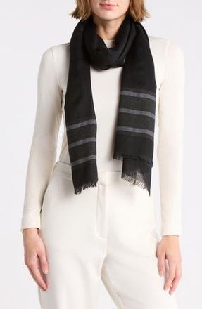 Longchamp Le Pliage Cuir Cashmere Blend Scarf in Black at Nordstrom Rack