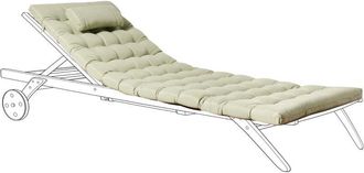 Beliani Beliani - Coj&iacute;n Para Tumbona Con Reposacabezas Resistente A Los Rayos Uv Verde Claro Cesana