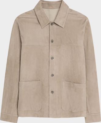 Vince Mens Suede Shirt Jacket