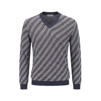 Malo V-hals trui - Heren - Truien - Blauw - Maat: XL Katoen