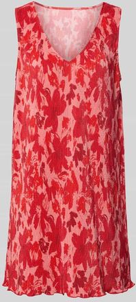 Pieces Flie&szlig;endes Freizeitkleid mit Allover-Muster in Rot Melange, Gr&ouml;&szlig;e XL