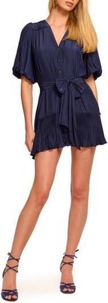 Ramy Brook Florencia Tie Waist Minidress in Spring Navy at Nordstrom Rack, Size Medium