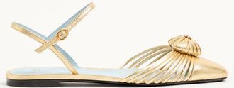 Valentino Garavani Coeur Royal Laminated Nappa Ballerina Woman ANTIQUE BRASS 35.5