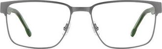 Carrera 56mm Rectangular Optical Glasses in Matte Dark Ruthenium Green at Nordstrom