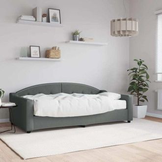 vidaXL Daybed with Mattress Dark Grey 90x190 cm Fabric vidaXL