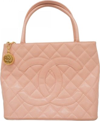 Chanel Pink Grained Calfskin Tote Bag (Pre-Owned)