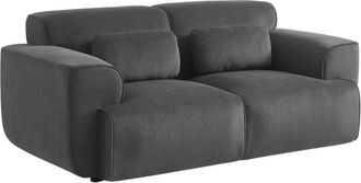Sweeek Sof&aacute; de pana de 2 plazas, gris oscuro