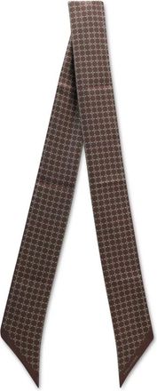 Tagliatore Zijden Foulard Sjaal met Geometrisch Patroon - Heren - Stropdassen - Bruin - ONE Size - Accessoires