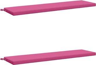 vidaXL Cojines Para Banco De 2 Piezas Soest 2 Uds. 100% Poli&eacute;ster Rosa Vidaxl