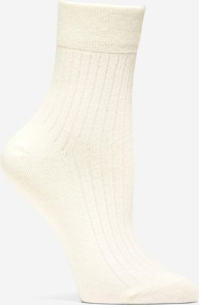 Cole Haan Womens Ribbed Anklet Socks - White