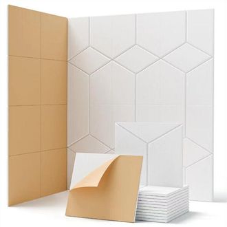 OEM Paquete De 12 Paneles Ac&uacute;sticos Autoadhesivos De Alta Densidad Para Decoraci&oacute;n Y Tratamiento Ac&uacute;stico De Techos, Puertas Y Paredes, Para Estudio, Casa