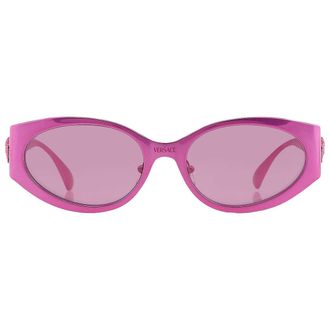 Versace Violet Mirror Silver Oval Ladies Sunglasses VE2263 1503AK 56