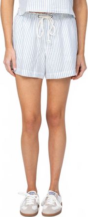 Lilla P Striped Drawstring Short In Capri