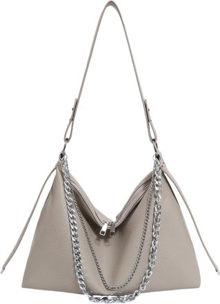 Generic Cymwer PU Leather Shoulder Bag Large Tote Bags Vintage Underarm Bag for Women (Beige)