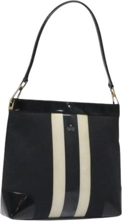 Gucci Pre-owned Shoulder Bags, female, Black, Size: ONE SIZE Pre-owned Canvas Shoulder Bag