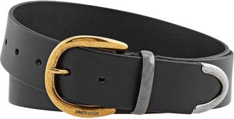 Roberto Cavalli Mens Black / Multicolor Leather Belt, Brand Size 100 CM