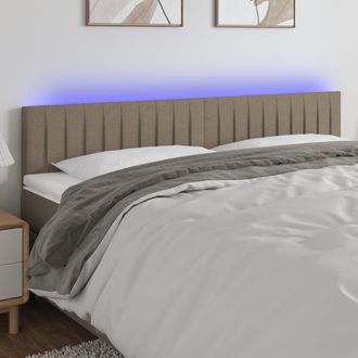 vidaXL Cabecero Con Led De Tela Gris Taupe 160x5x78/88 Cm Vidaxl