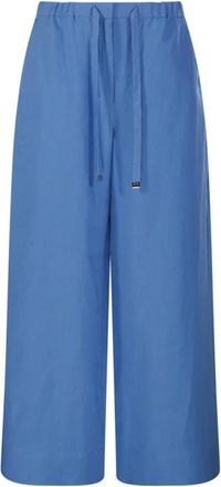 Max Mara Aurora Pants - Dames - Wijde Broeken - Blauw - M - Broeken