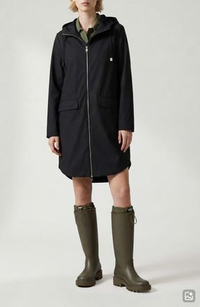 Noize Janae Water Repellent Hooded Raincoat in Black at Nordstrom, Size X-Small