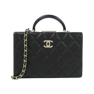 Chanel Pre-owned Lambskin Shoulder Bag - Dames - Pre-owned - Zwart - Maat: ONE Size Leer