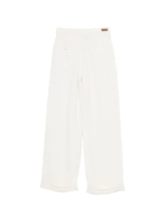 Emporio Armani Linen Blend Trousers - Cream