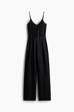 H&M Jumpsuit mit Bindeg&uuml;rtel - Schwarz