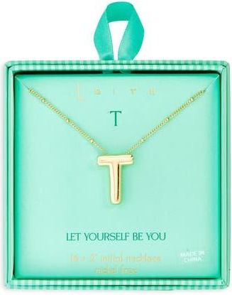 Leith 3D Initial Pendant Necklace in T- Gold at Nordstrom Rack