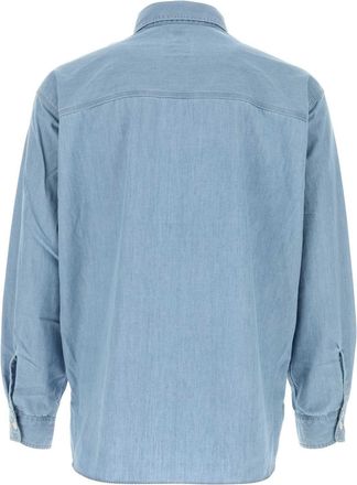Nanam&iacute;ca Unisex Light-Blue Chambray Oversize Shirt Lightindigo Cotton Polyester